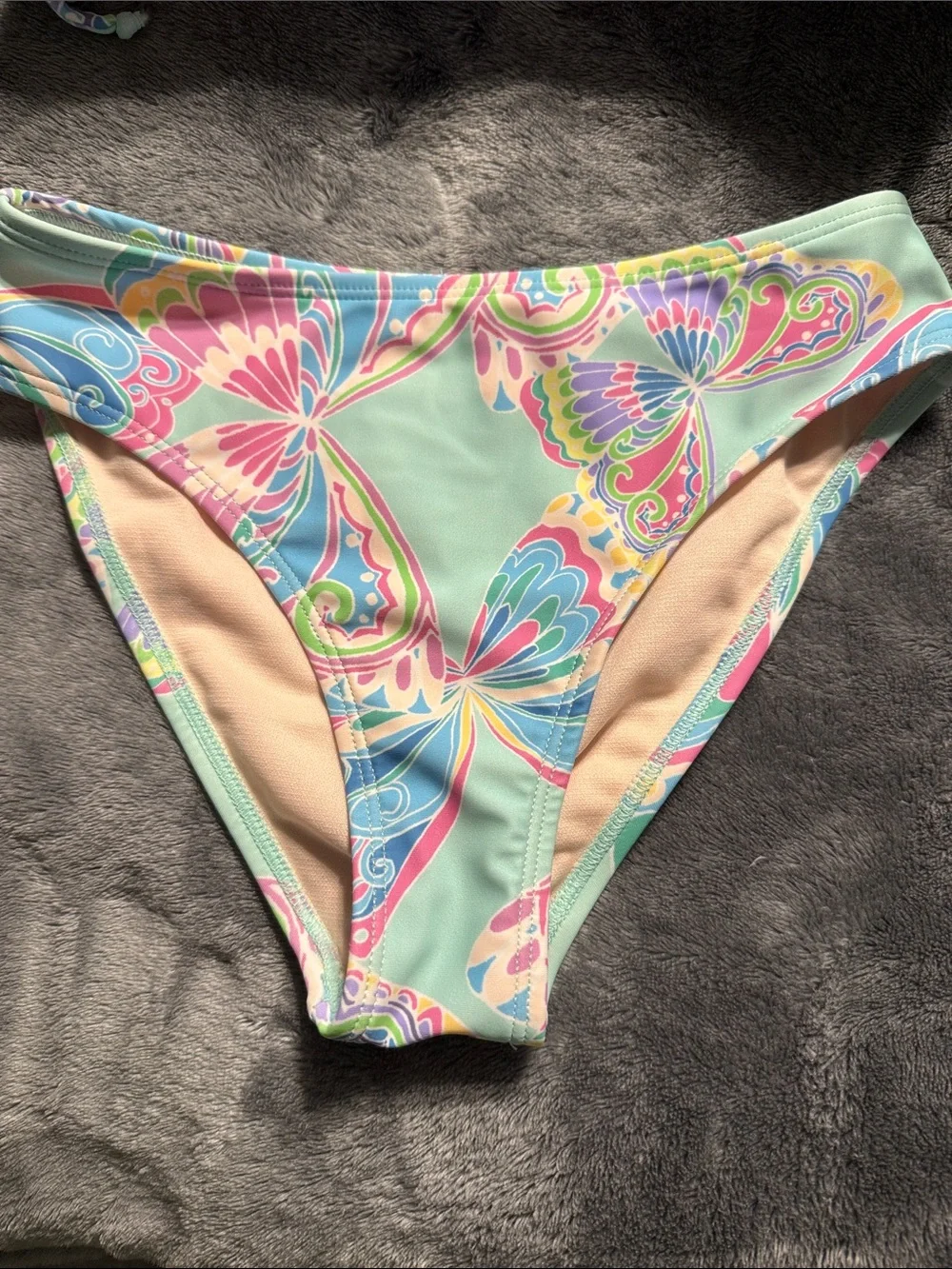 Cupshe Mint Butterfly Print Tankini with Pink, Blue & Yellow Bright Accents